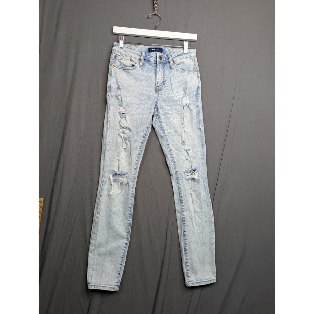 Aero‎ Distressed Skinny Jeans Men's Size 28 X 30 Light Wash Ripped